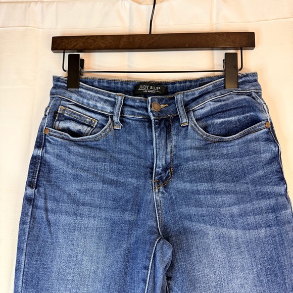 JUDY BLUE Women’s 28 Denim Jeans Skinny Fit Stretch Mid Rise Dark Denim Wash - Picture 5 of 14